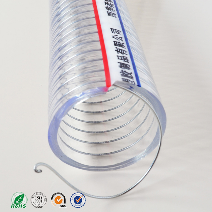 pvc steel wire reinforced soft pipe manufacturer, with different color and sizes